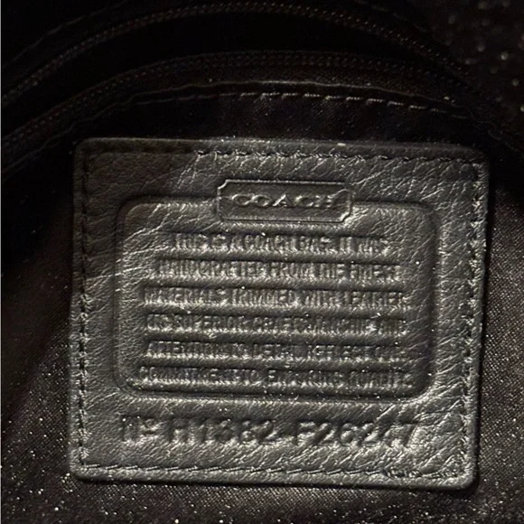 Coach logo navy and sparkle Elegant Black Handbag - Picture 4 of 4